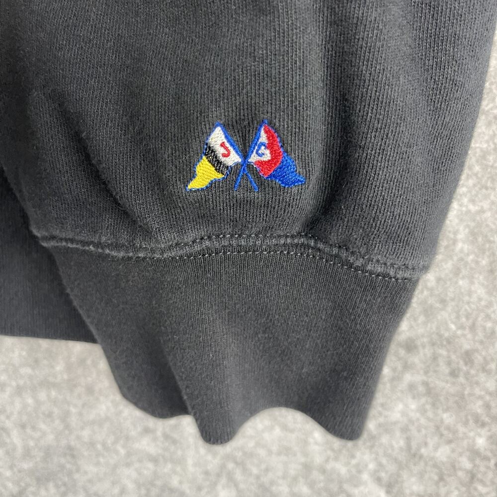 Vintage J Crew Sportswear Sweatshirt Mens XXL Black 1/4 Zip Heavyweight Pullover - Picture 7 of 13